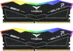 رم کامپیوتر 16 گیگابایت (8GB*2) TEAMGROUP مدل T-FORCE DELTA RGB DDR5 6000MHz CL38