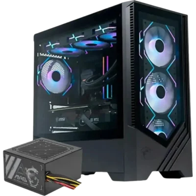 باندل کیس و پاور گیمینگ MSI مدل PAG FORGE M100L + MAG A500N-H‌